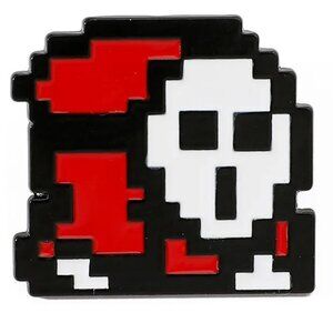 Pixel Skull Character Enamel Pin | Retro 8-Bit Gaming Style Lapel Pin